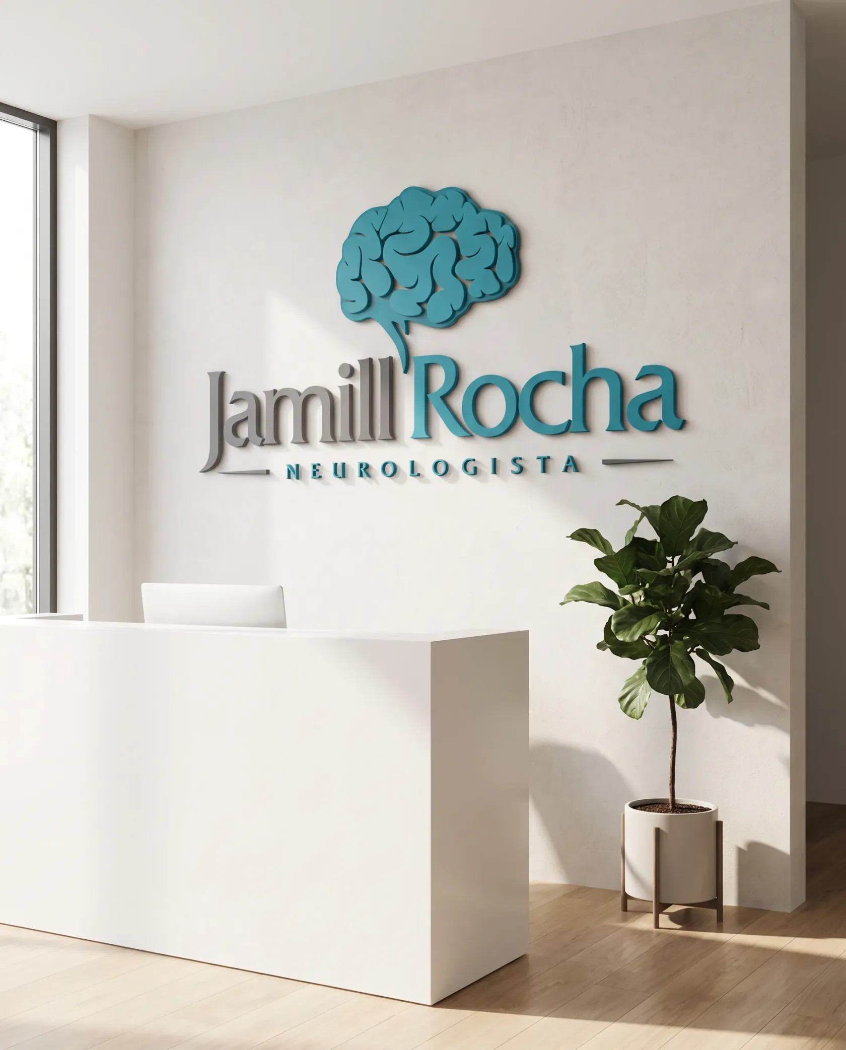 Dr. Jamill Rocha: recepção (mockup de apresentação)